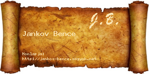 Jankov Bence névjegykártya