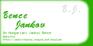 bence jankov business card